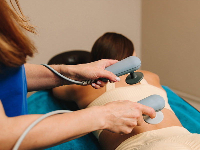 Patient getting Tecar Therapy